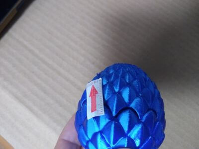 3D Printed Dragon Egg — Sharp Burrs Defect inspection case